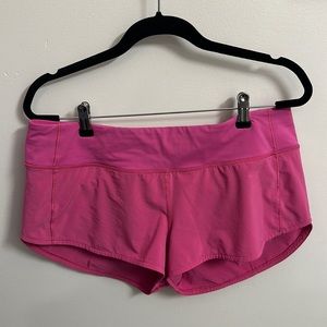 Sonic Pink Lululemon Speed-up Shorts 2.5 Size 10